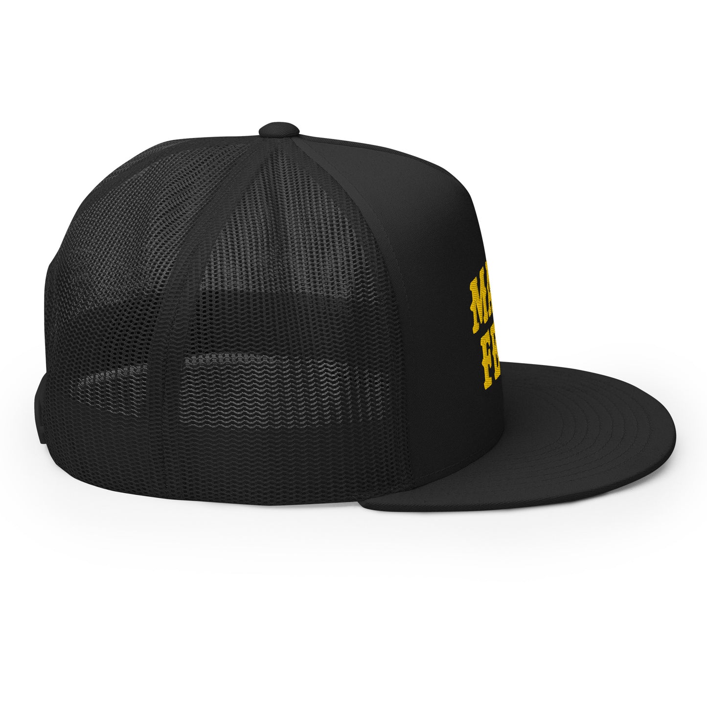 Black Trucker Cap Gold ManaFest