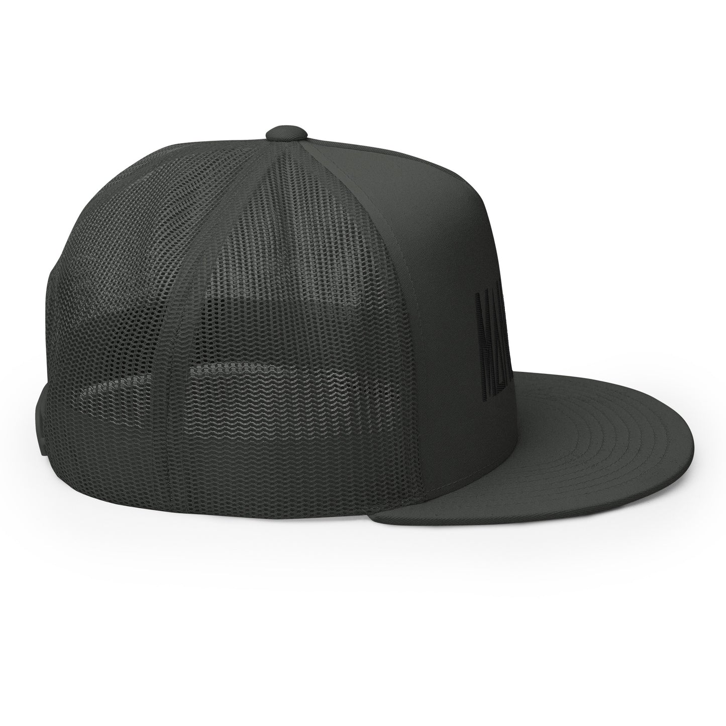 Dark Charcoal Trucker Cap Manafest Black Logo