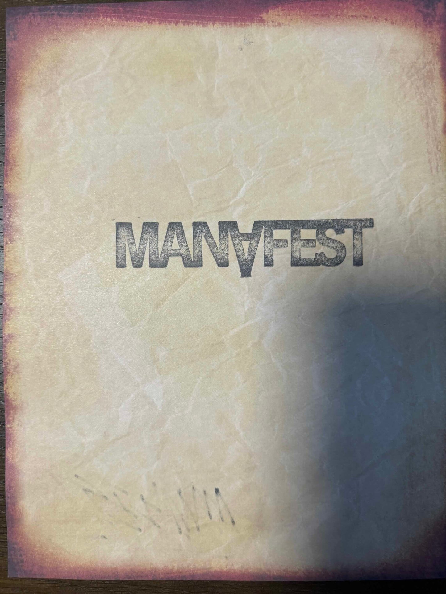 Lyric Sheet Stamped & Signed on Vintage Paper (song of your choice)