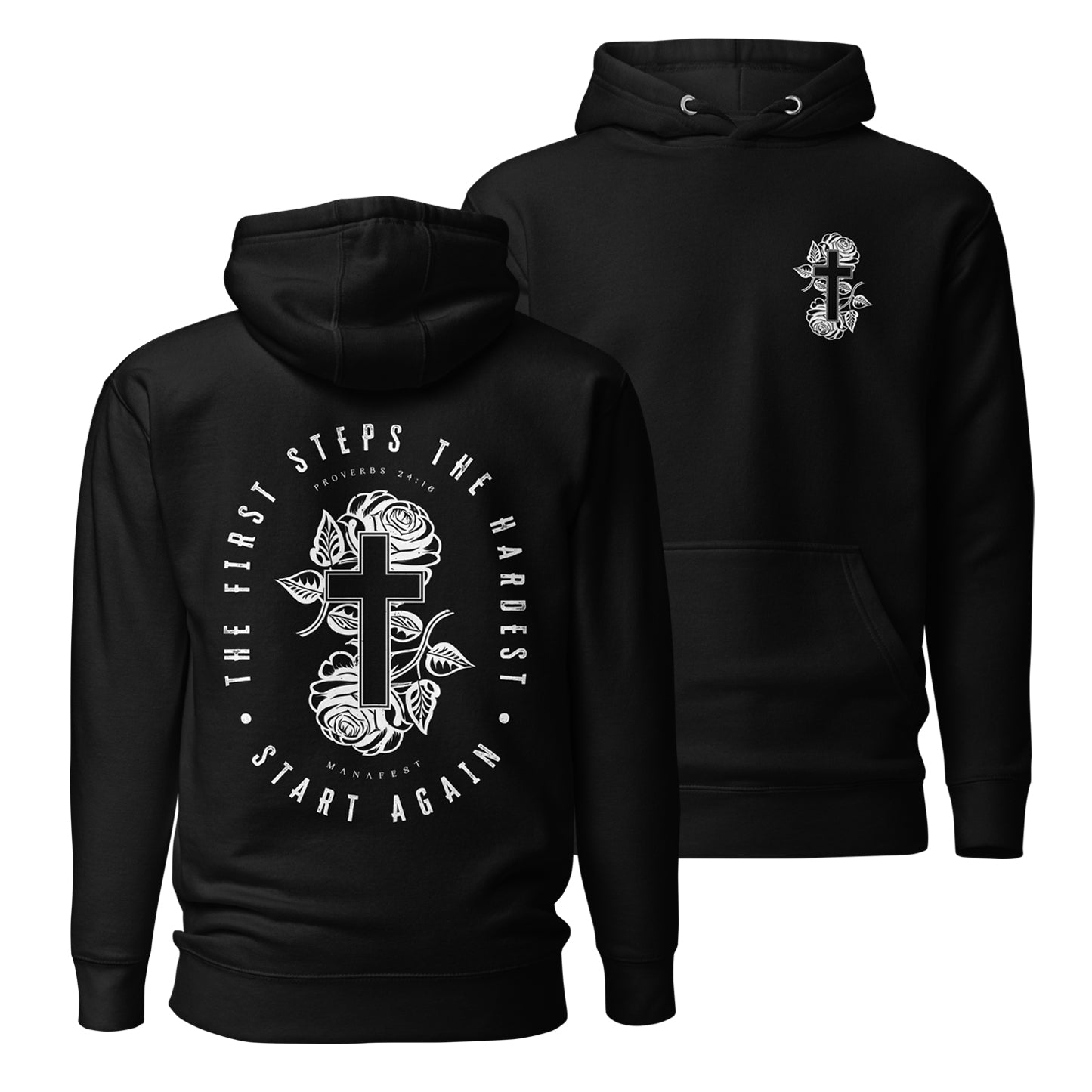Start Again Cross Rose Unisex Hoodie + Start Again MP3