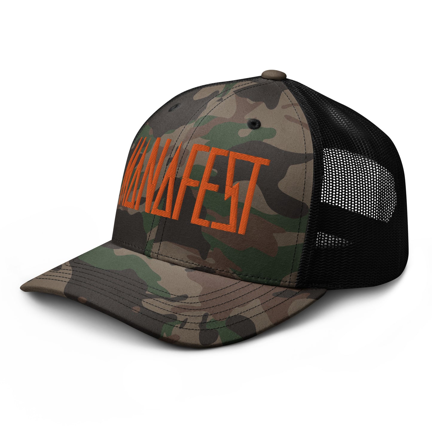 Manafest Camouflage trucker hat Orange Logo