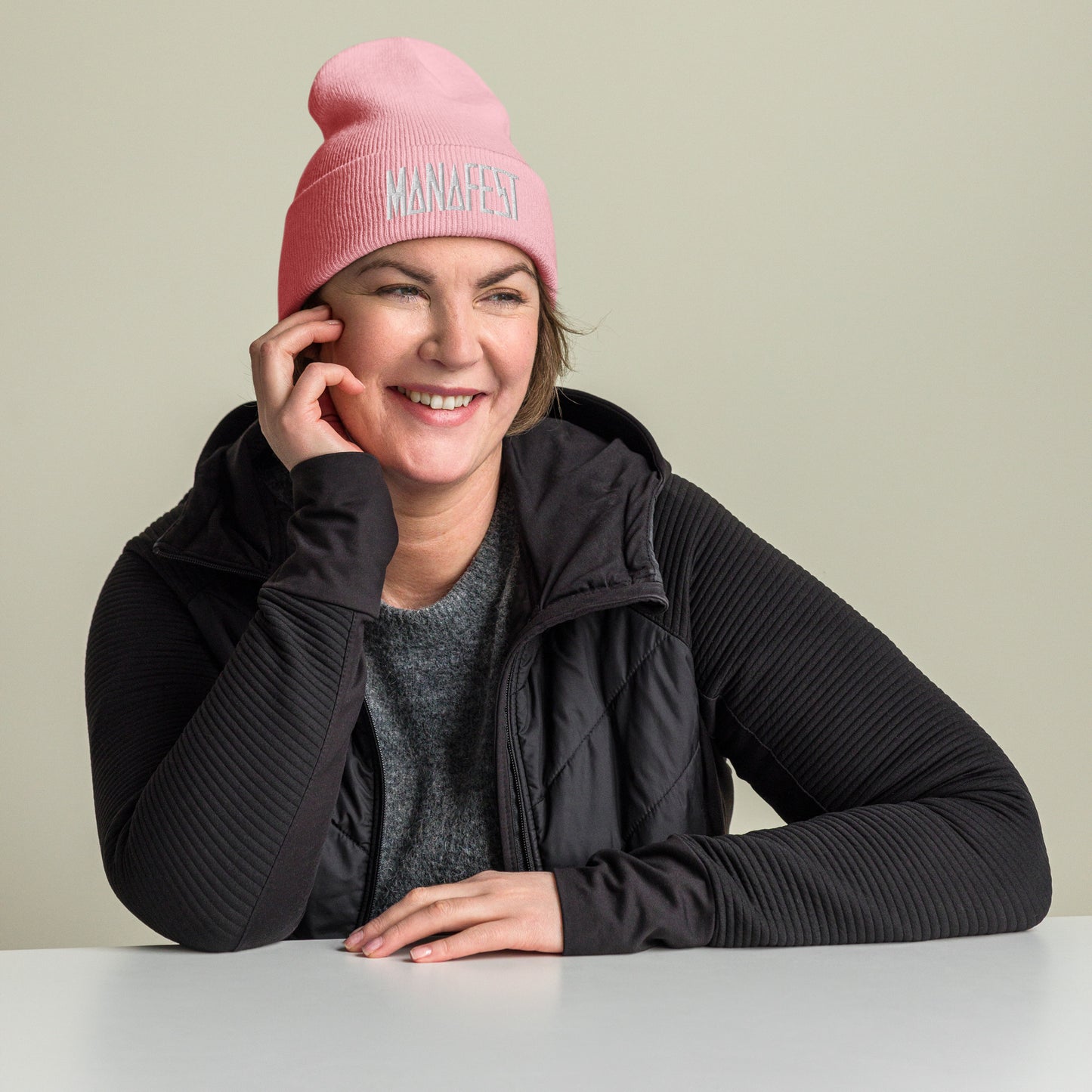 Womens Pink Manafest Beanie