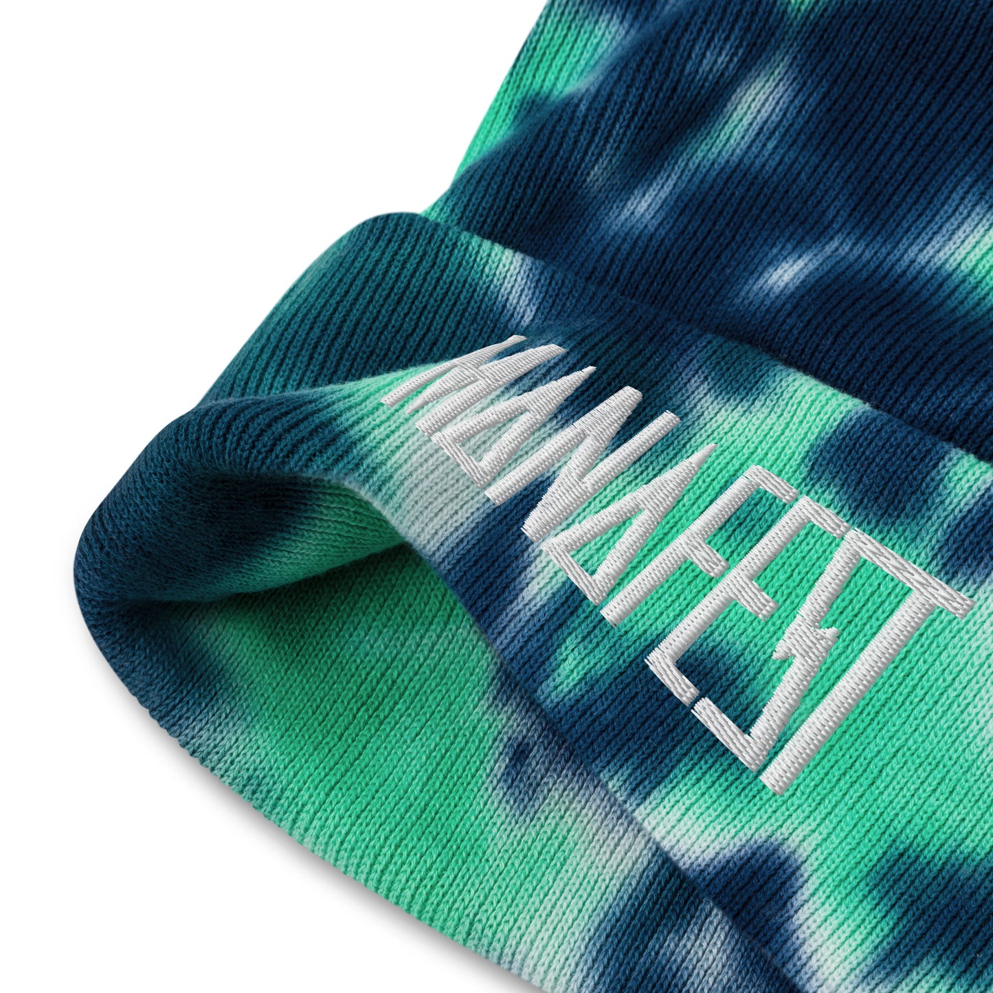 Kids Green NavyTie-dye beanie