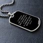 Fighter Never Quits Dog Tag On Black