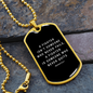 Fighter Never Quits Dog Tag On Black