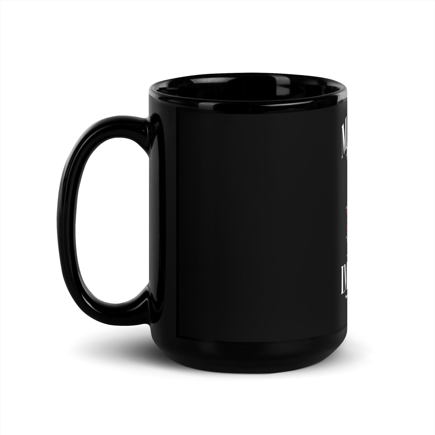 Impossible Tiger Rose Black Glossy Mug