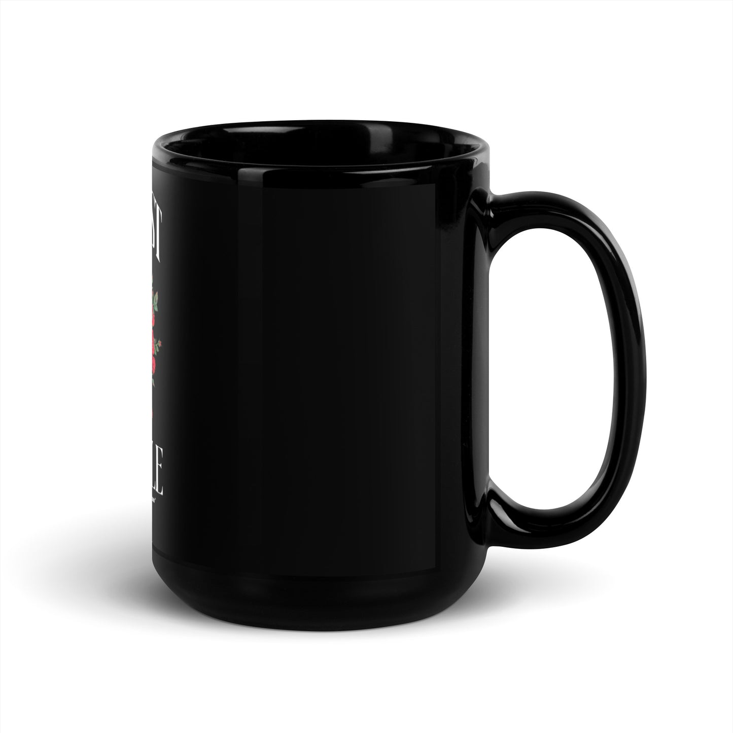 Impossible Tiger Rose Black Glossy Mug