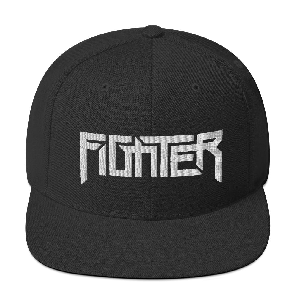 Fighter White Embroider Black