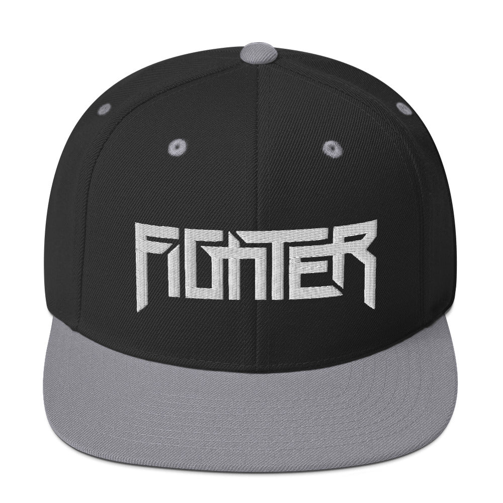 Fighter White Embroider Black