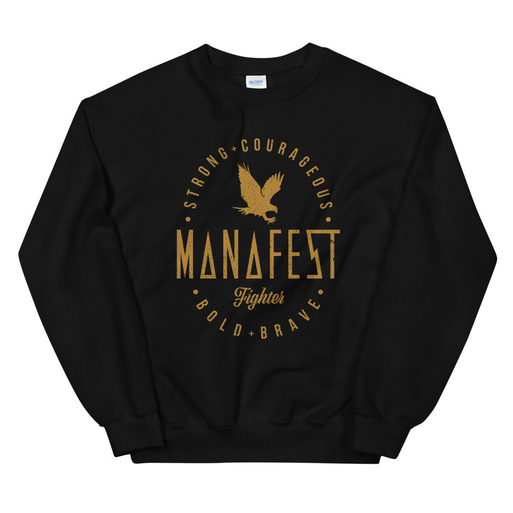 Unisex Strong + Courageous Sweatshirt Gold