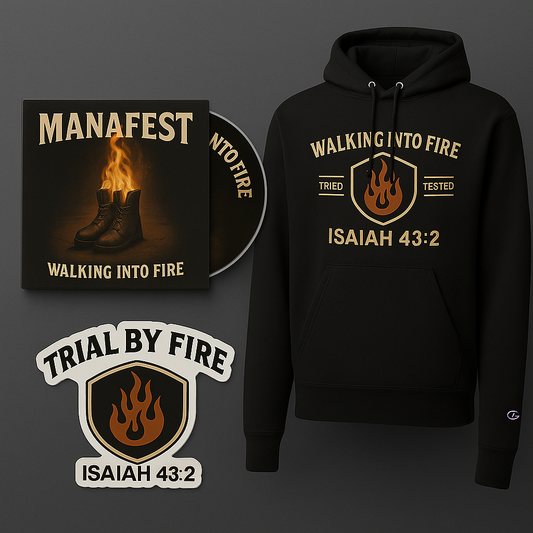 Bundle #6 - Walking Into Fire Unisex Hoodie + Autographed CD - + Sticker + Digital Download