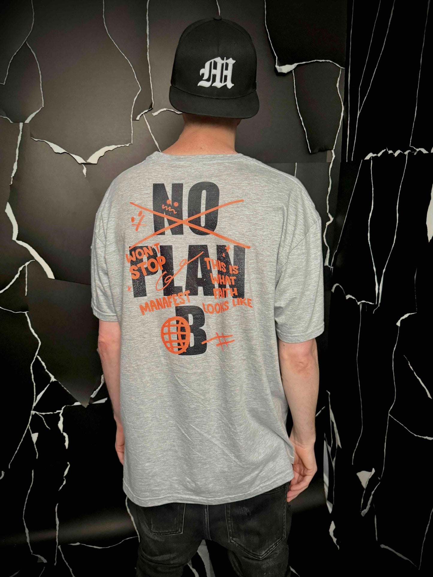 No Plan B Grey T-Shirt (Large Size Only) Signed by Manafest