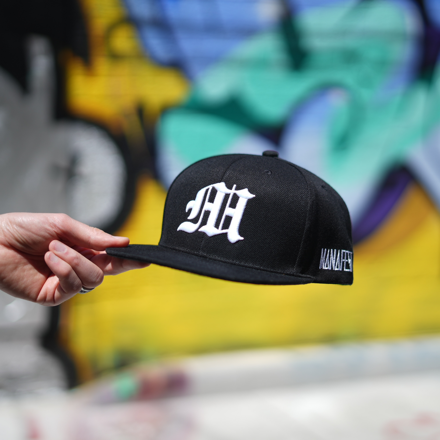 Custom M Logo Black Snap Back Hat (Collectors Edition)