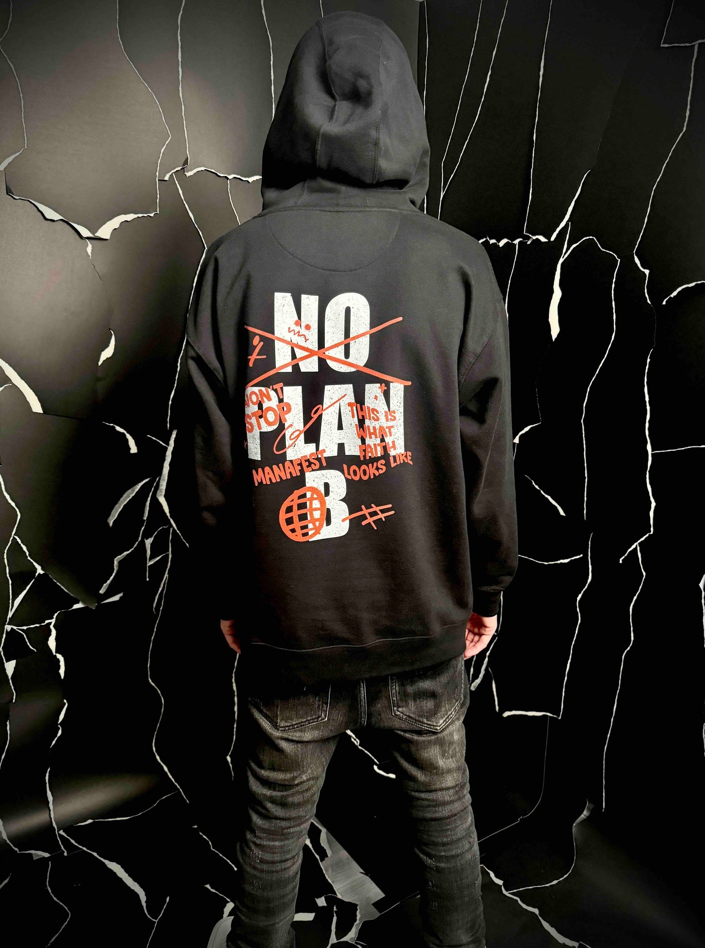 Premium No Plan B Unisex Hoodie + Embroidered Sleeve