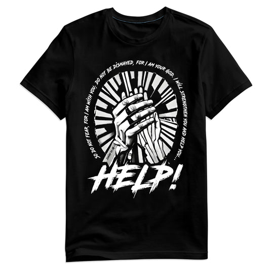 Pray for HELP! Black T-Shirt