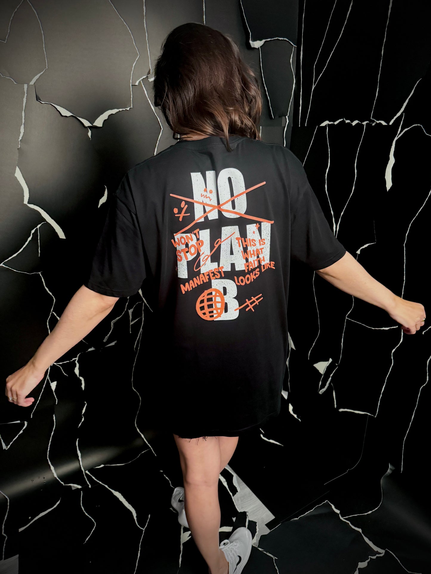 No Plan B Black T-Shirt (X-Large Size Only) Signed by Manafest