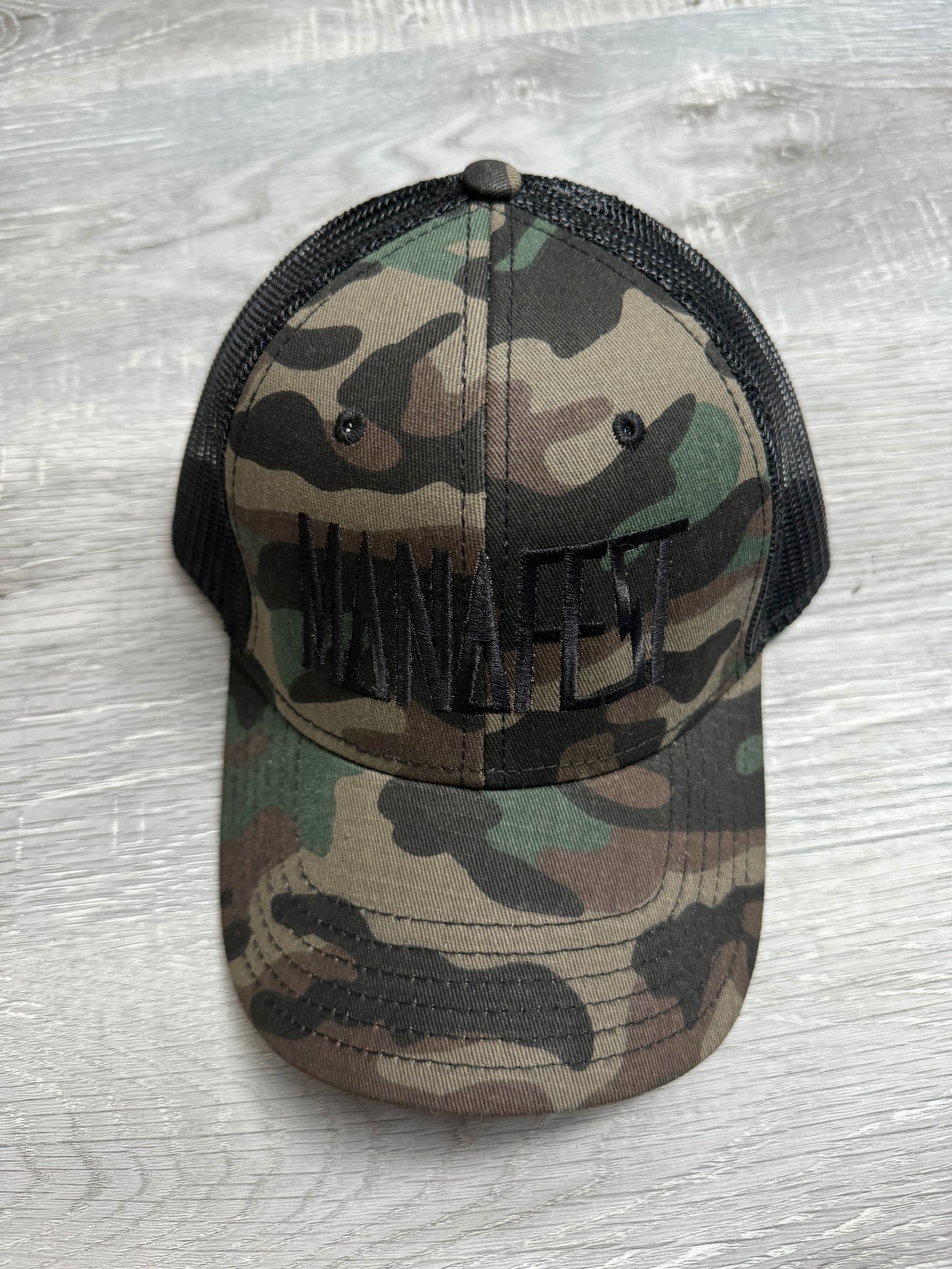 Autographed Camo Black Hat 1 of 1 (Worn by Manafest)