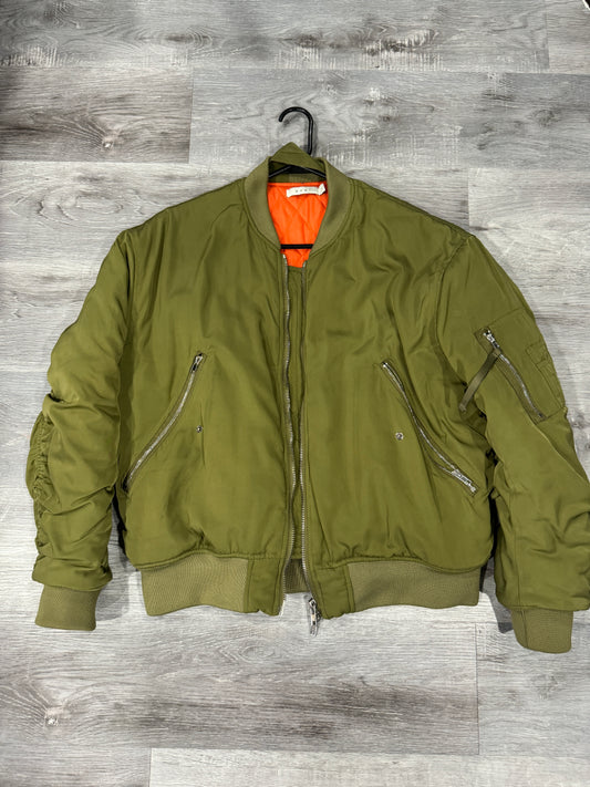 Autographed (MNML) Green Bomber Jacket Size L 1 of 1 (Worn by Manafest)