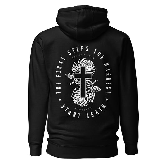 Start Again Cross Rose Unisex Hoodie + Start Again MP3