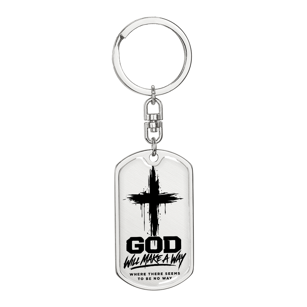 God Will Make a Way Cross Key Chain