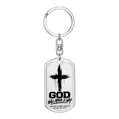 God Will Make a Way Cross Key Chain