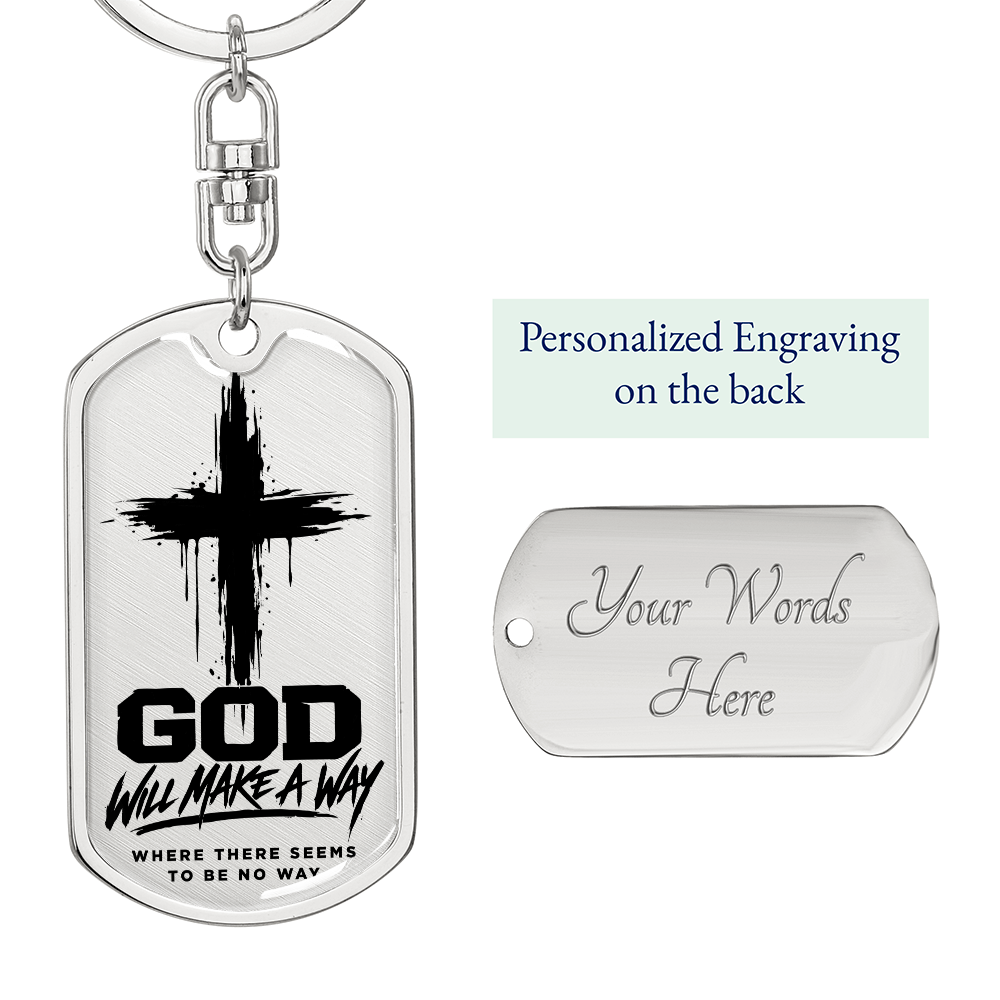God Will Make a Way Cross Key Chain