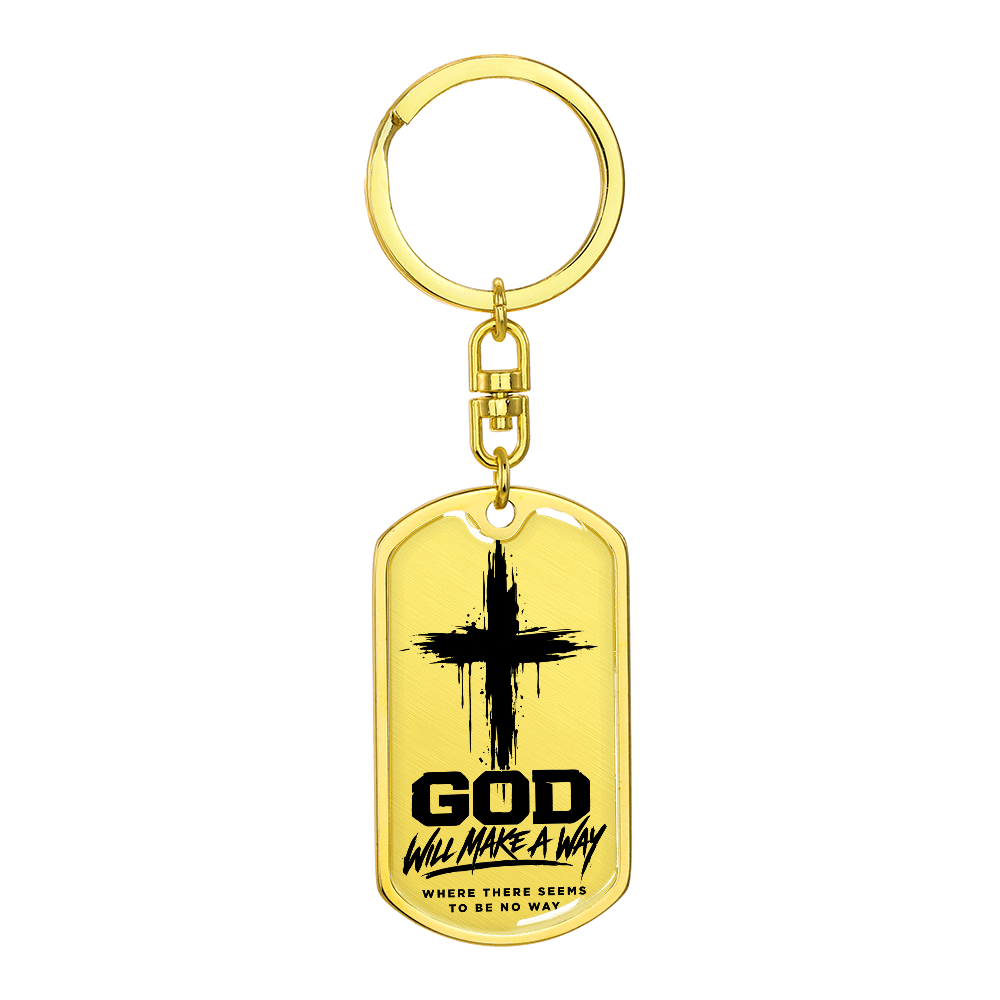God Will Make a Way Cross Key Chain
