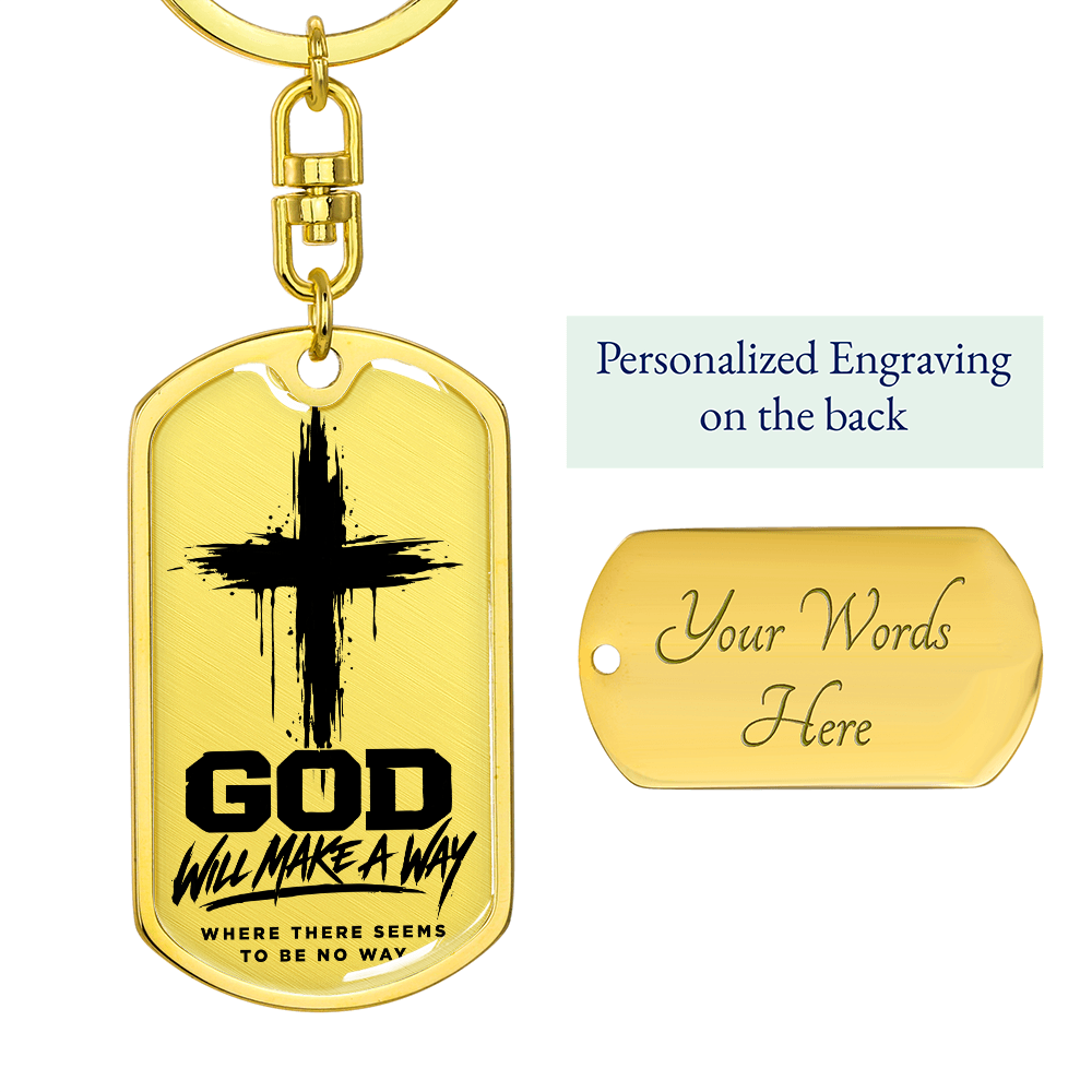 God Will Make a Way Cross Key Chain