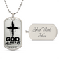 Way Maker Cross Dog Tag Necklace