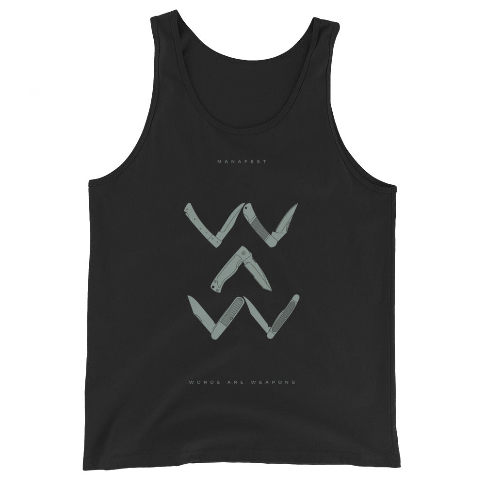 Words Are Weapons Unisex Tank Top