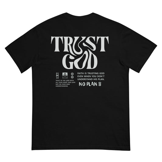 Trust God Unisex garment-dyed heavyweight Black t-shirt