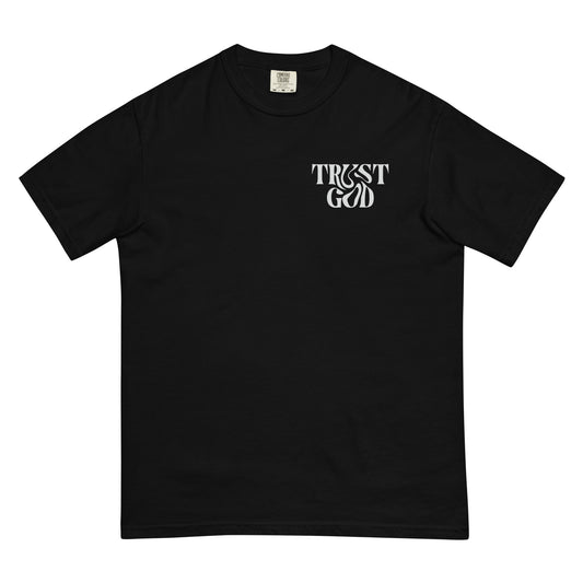 Trust God Unisex garment-dyed heavyweight Black t-shirt