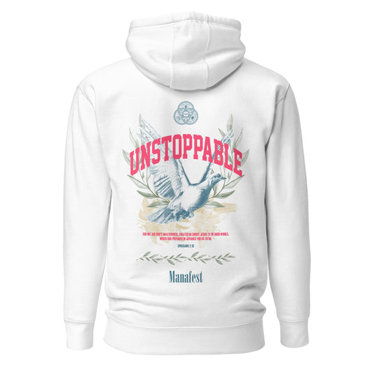 Unstoppable Premium White Dove Unisex Hoodie