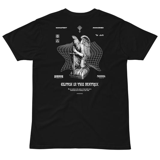 Black Glitch In The Matrix Unisex premium T-shirt