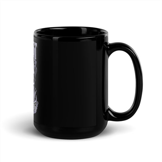 Fire Starter Pray Hands Black Glossy Mug