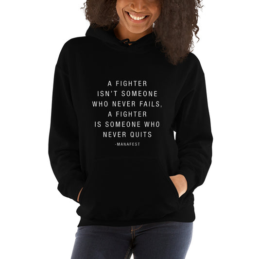 Fighter Quote Lyric Hoody