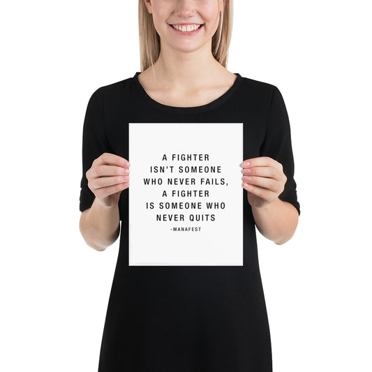 Fighter Quote Poster