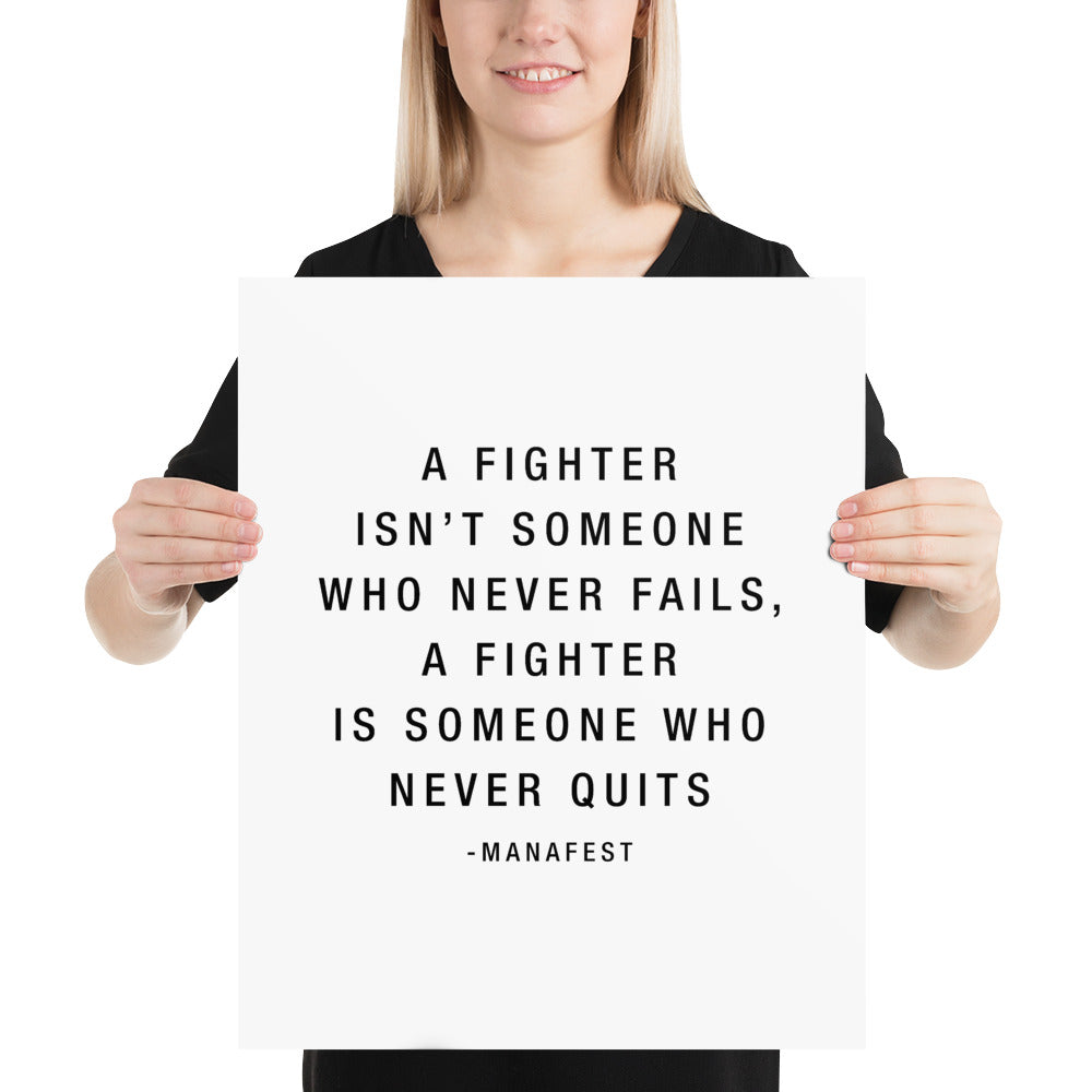 Fighter Quote Poster